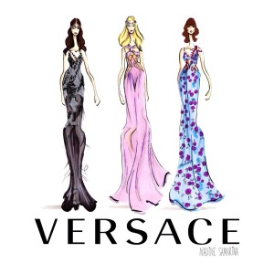 Inspired By: Atelier Versace AW15 Collection Illustrator: Nadine Samarina