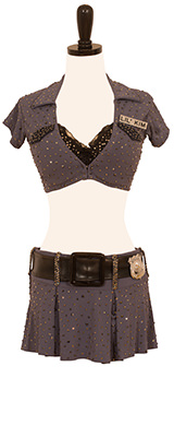 This is a photo of the police costume Lil' Kim wore dancing the Jive on Dancing with the Stars!
