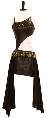 This is a photo of a dress that Leeza Gibbons wore on Dancing with the Stars!