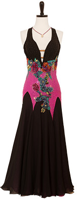 This is a photo of our Smooth Standard rental dress, Viva la Rosa. Long live the rose!