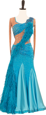 This is a photo of our Doré Smooth ballroom costume, My Blue Heaven. A piece of Heaven on Earth!