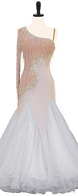 This is a photo of our Chrisanne ballroom dance dress, Celestial Wonder. A dress that is so beautiful, it is divine!