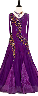 This is a photo of our purple Standard ballroom dress, Olympia Royale. A dress that shows off your inner queen on the dance floor!